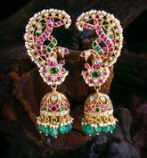 Jadau Kundan Peacock Earcuffs - KE00125